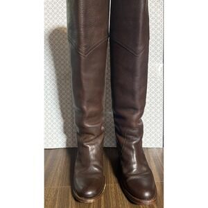 Frye Boots Women Size 8, Brown Leather Knee High Model 77595